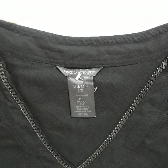 Vincent Camuto Swim Chain V-NECK Tunic- Si… - Picture 1 of 7